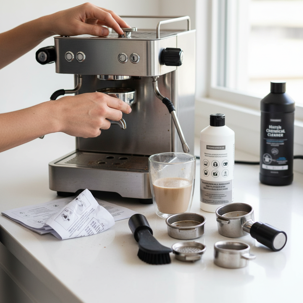 How do i clean a coffee machine​