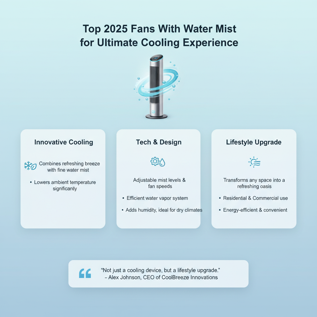 Top 2025 Fans With Water Mist for Ultimate Cooling Experience