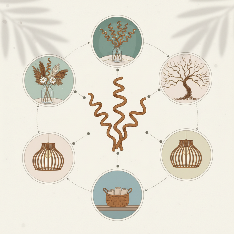 How to Use Curly Shape Rattan Sticks for Home Decor and DIY Projects