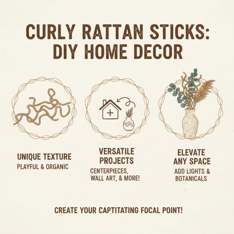 How to Use Curly Shape Rattan Sticks for Home Decor and DIY Projects