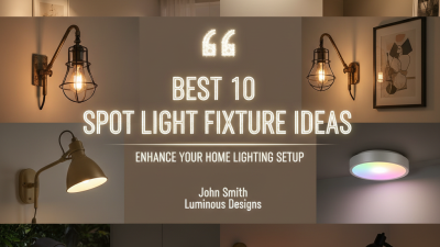 Best 10 Spot Light Fixture Ideas to Enhance Your Home Lighting Setup