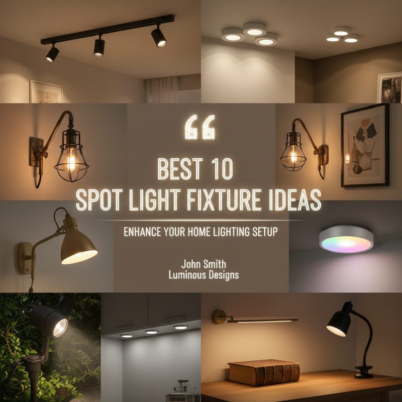 Best 10 Spot Light Fixture Ideas to Enhance Your Home Lighting Setup