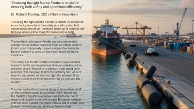 Top Benefits of Marine Fenders: Choosing the Right Type for Your Needs