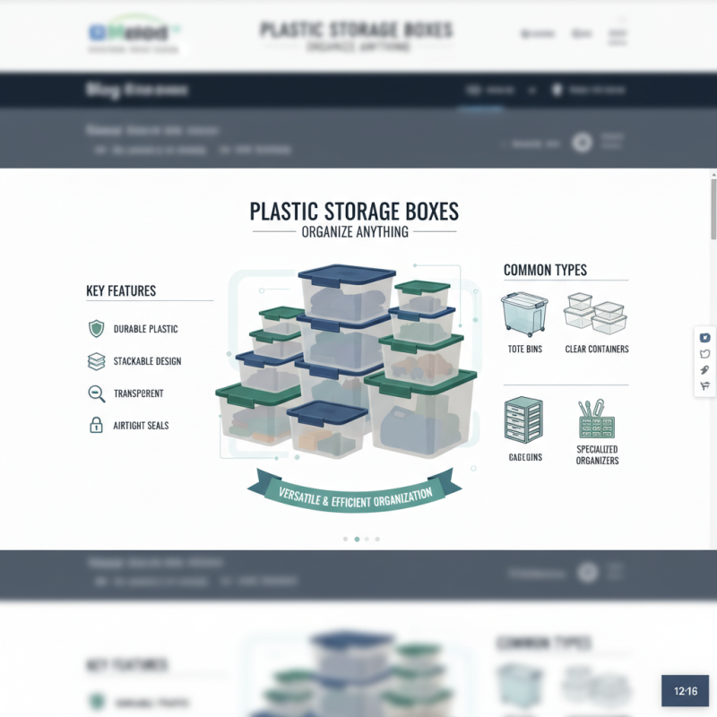 What are Plastic Storage Boxes? Benefits, Uses, and Buying Guide