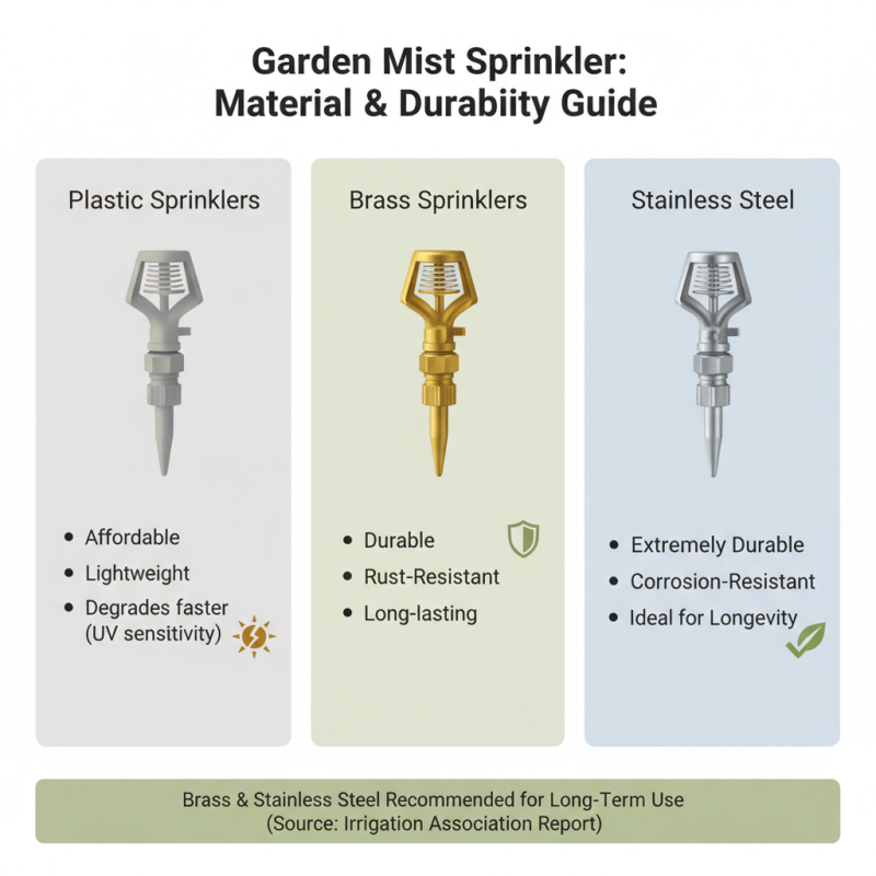 Top Tips for Choosing the Right Mist Sprinkler for Your Garden Needs