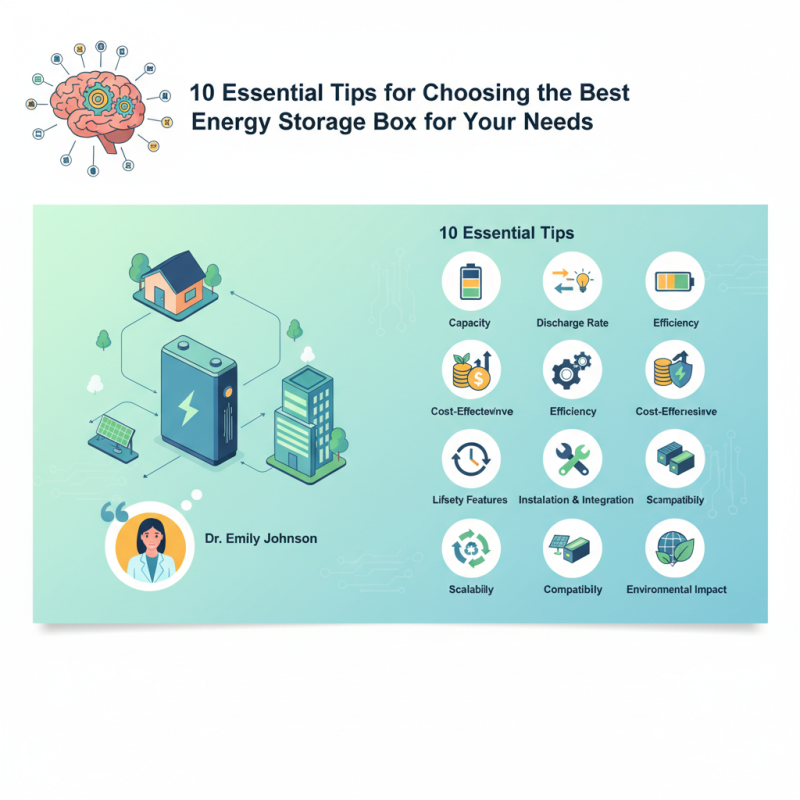 10 Essential Tips for Choosing the Best Energy Storage Box for Your Needs