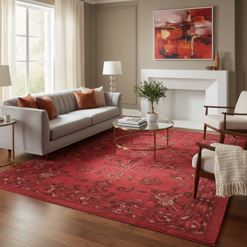 Top Tips for Choosing the Perfect Red Living Room Rug for Your Home Decor