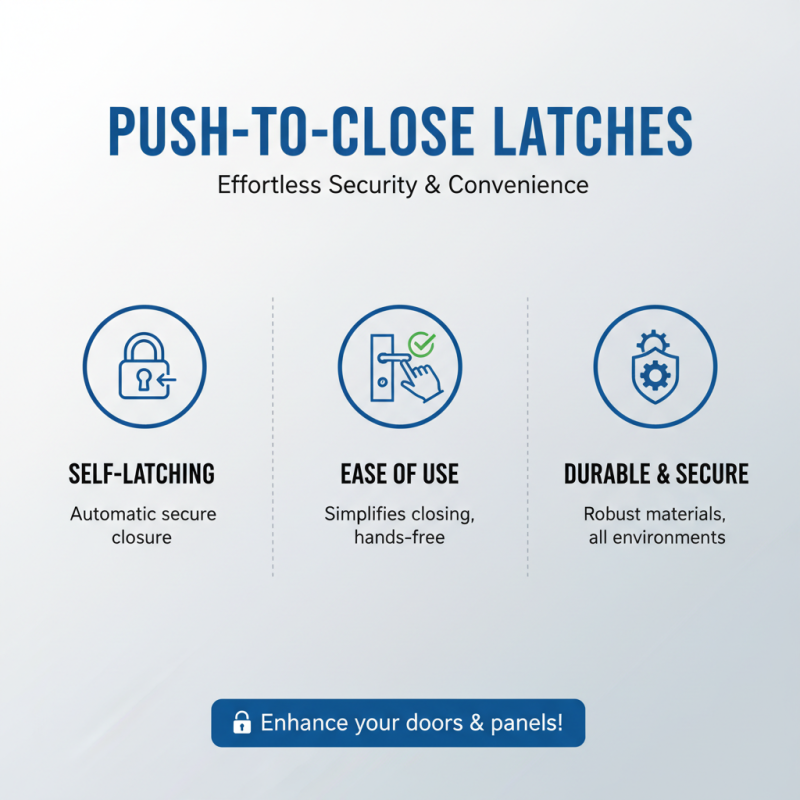 Top 5 Tips for Choosing the Perfect Push To Close Latch for Your Project