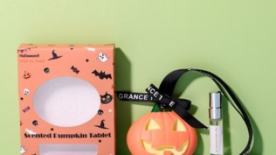 Halloween style pumpkin diatom mud diffuser stone fresh air (6).jpg