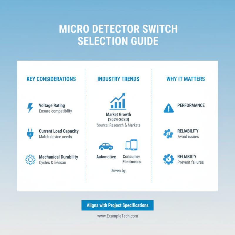 10 Essential Tips for Choosing the Right Micro Detector Switch for Your Projects