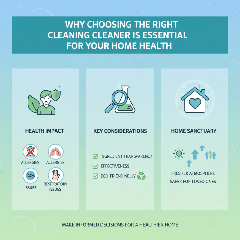 Why Choosing the Right Cleaning Cleaner is Essential for Your Home Health