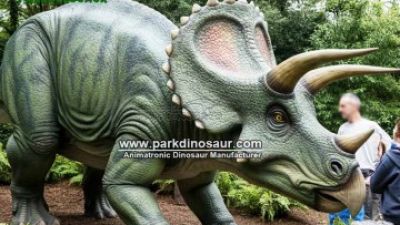 Lifelike dinosaur creatures statue Triceratops-01.jpg