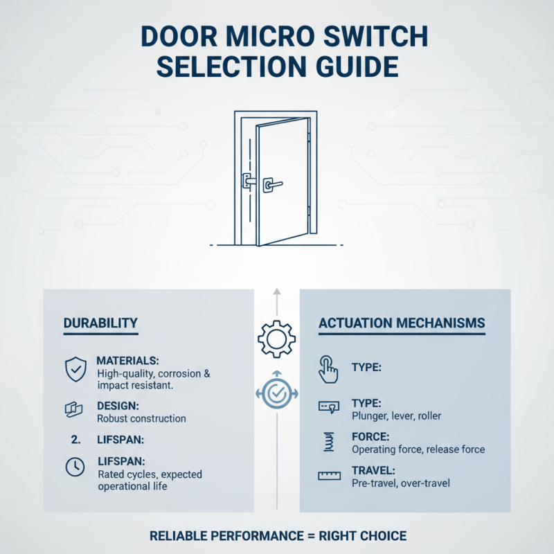 How to Choose the Right Door Micro Switch for Your Project Needs