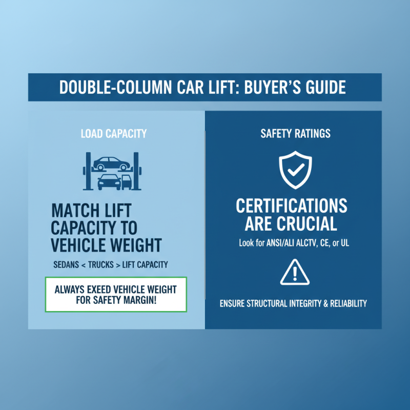How to Choose the Best Double Column Car Lift for Your Garage Needs