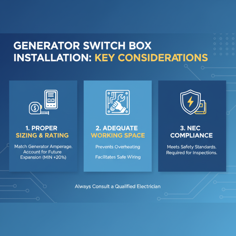 Top 10 Tips for Choosing the Best Electrical Switch Box for Generator Use