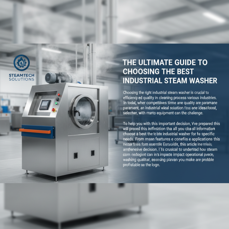 La Guía Definitiva para Elegir la Mejor Lavadora Industrial de Vapor