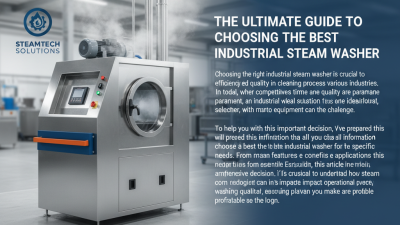 La Guía Definitiva para Elegir la Mejor Lavadora Industrial de Vapor