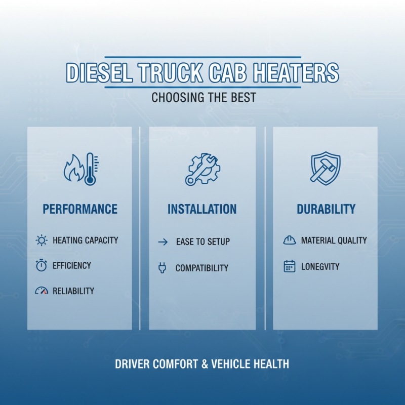 Top 10 Tips for Choosing Truck Cab Heaters for Diesel Trucks