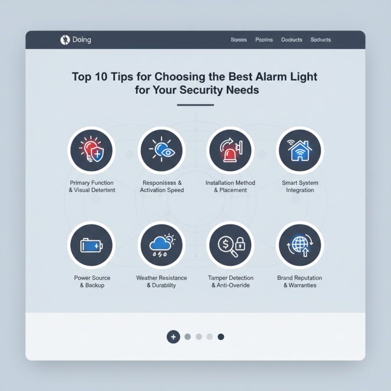 Top 10 Tips for Choosing the Best Alarm Light for Your Security Needs
