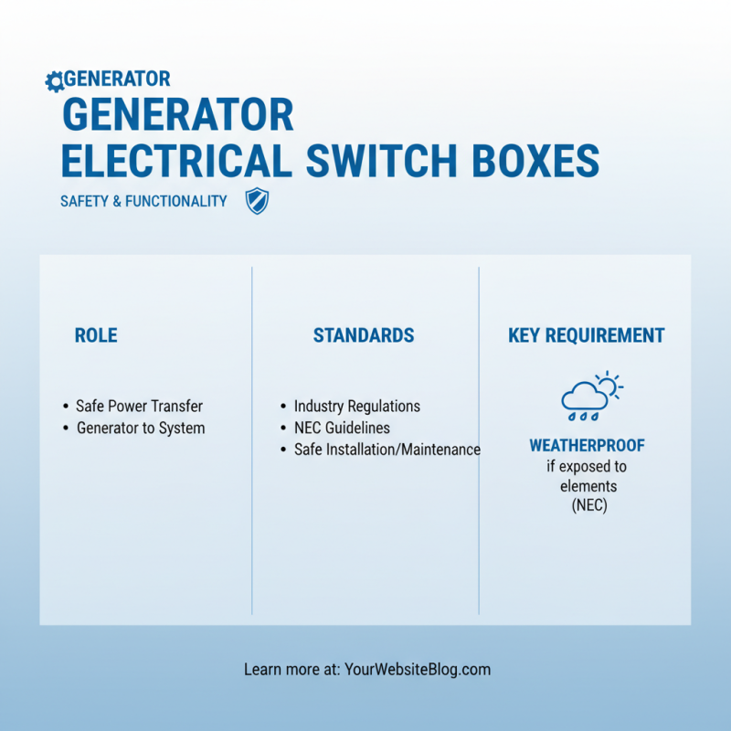 What is an Electrical Switch Box for Generator and How Does It Work