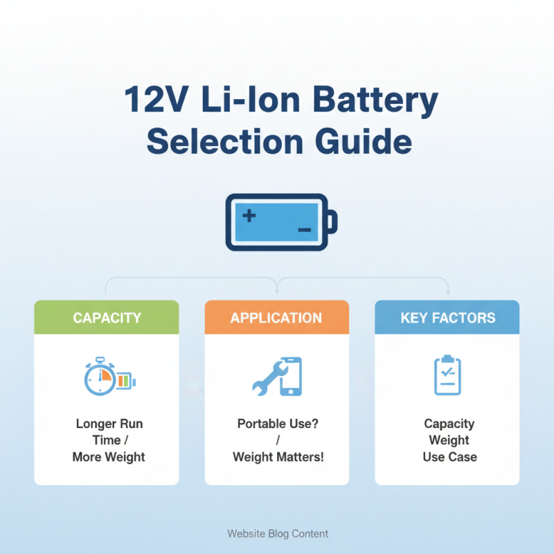 How to Choose the Best 12v Li Ion Battery for Your Needs