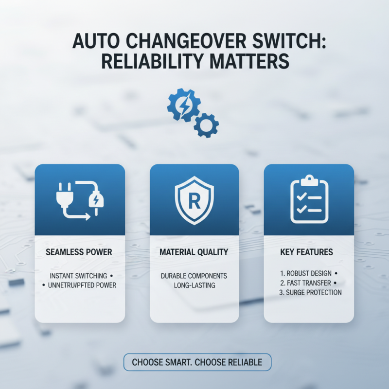 Best Automatic Change Over Switch for Reliable Power Switchover?