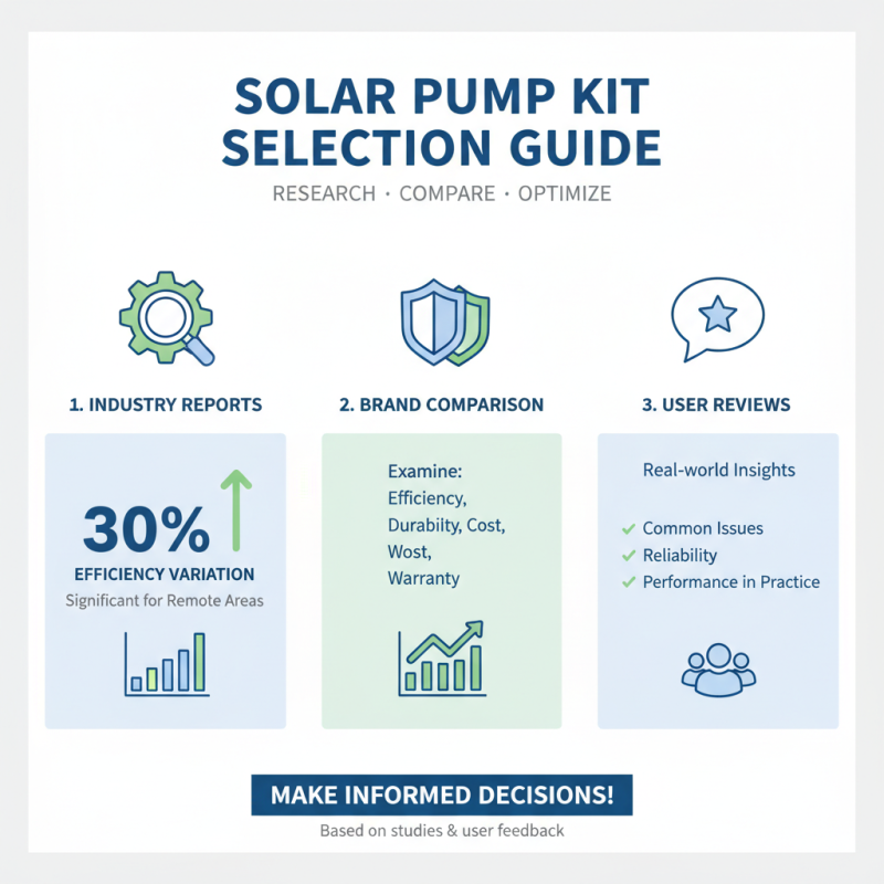 How to Choose the Best Solar Pump Kits for Your Needs?