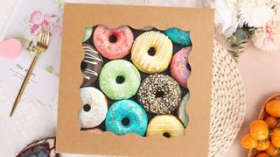 Hot Selling Window Pie Box, Cookie Box, Donut & Muffin Cup, Egg Tart Baking Packaging .jpg