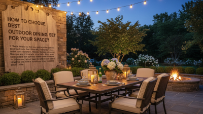 How to Choose the Best Outdoor Dining Set for Your Space?