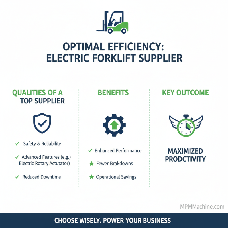 Why Choosing the Best High Quality Electric Forklift Truck Supplier Matters?