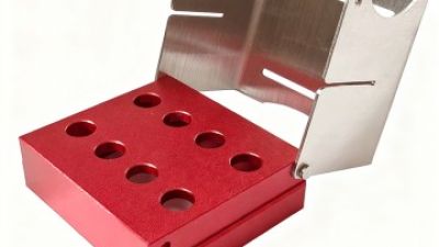 8-Hole Aluminum Dental Bur Holder – Autoclave-Safe Compact FG Diamond Bur Block