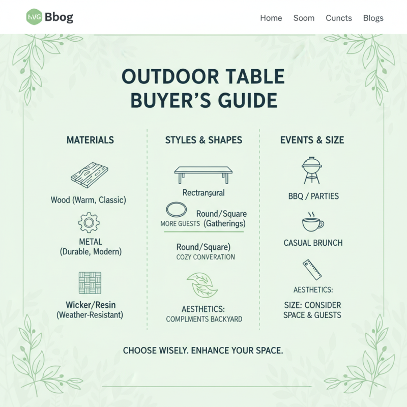 Top 10 Best Outdoor Tables for Your Backyard Setup?
