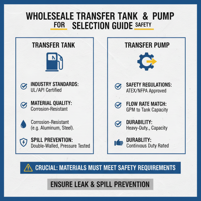 2026 How to Choose the Best Wholesale Transfer Tank and Pump Products?