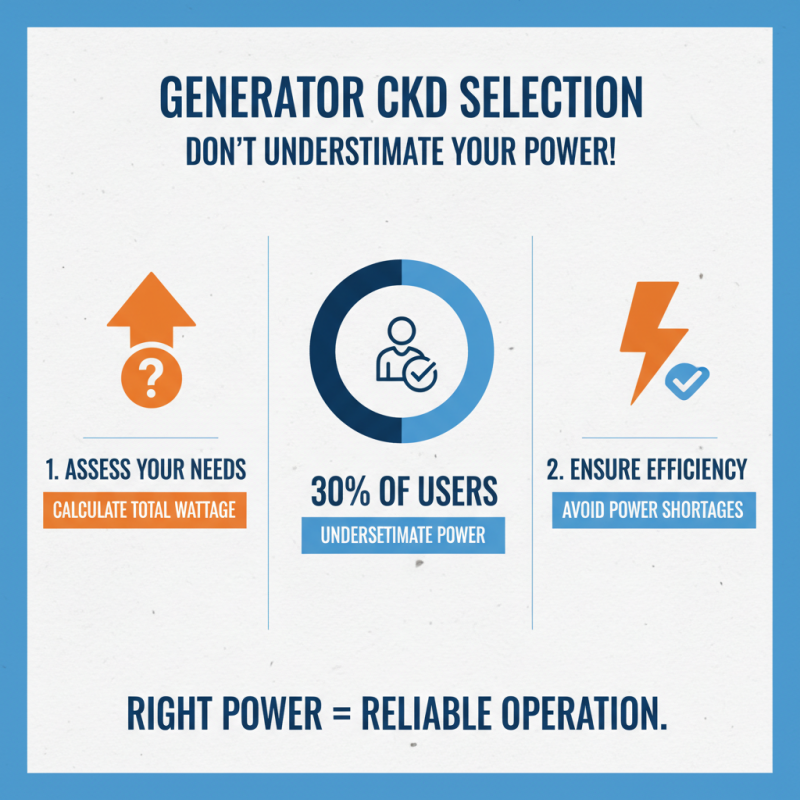 How to Choose the Right Generator Ckd for Your Needs?
