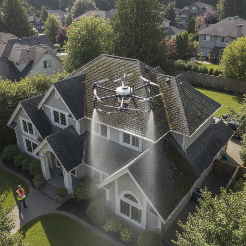 How to Use a Roof Cleaning Drone Effectively?