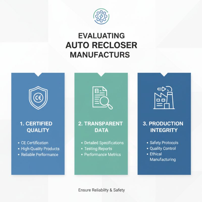 Top High-Quality CE Certification Auto Recloser Manufacturers to Consider?