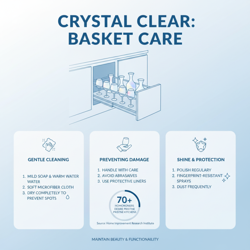 High Quality Kitchen Crystal Glass Pull Out Basket Tips
