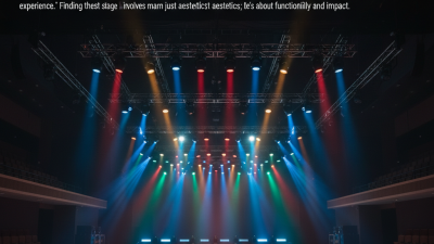 How to Choose the Best Stage Lights for Your Event?