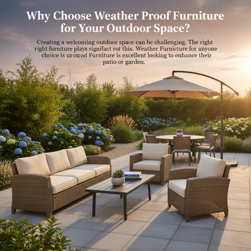 Why Choose Weather Proof Furniture for Your Outdoor Space?