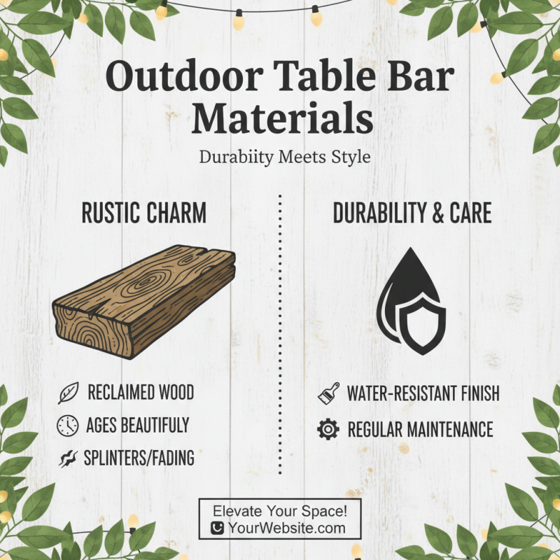 Best Outdoor Table Bar Ideas for 2026 Trends?