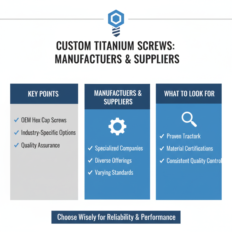 2026 Best OEM Custom Titanium Hex Cap Screw Products to Consider?