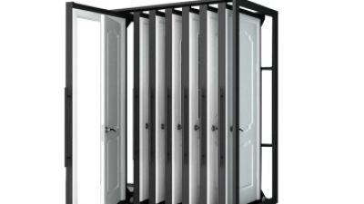 Wooden Door Display Rack