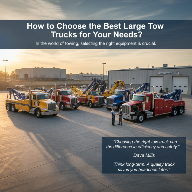 How to Choose the Best Large Tow Trucks for Your Needs?