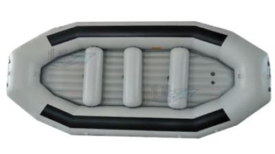 ILife 430cm 14.1ft grey professional rafting boat made of genuine Hypalon fabric for extreme UV and chemical resistance.