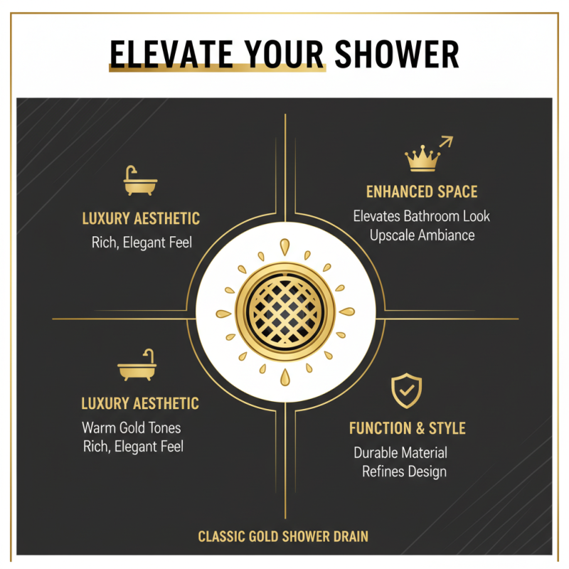 Top Custom Wholesale Classic Gold Shower Floor Drain Options for Your Home?