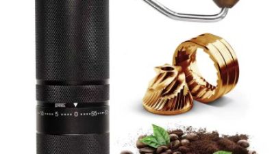 60 Levels External Adjustment Titanium Gold SS BurrAl-Alloy 420 Mini Small Hand Mill Portable Espresso Manual Coffee Grinder.jpg