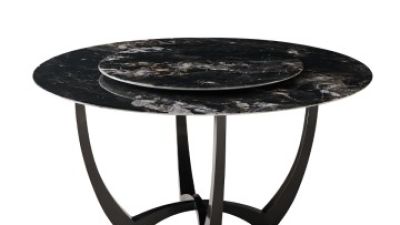 Modern Style Luxury Round Marble Dining Table Stainless Steel Base (1).jpg
