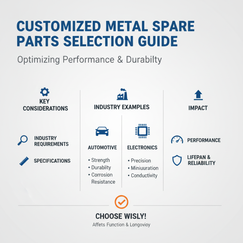 How to Choose Customized Metal Spare Parts for Your Needs?