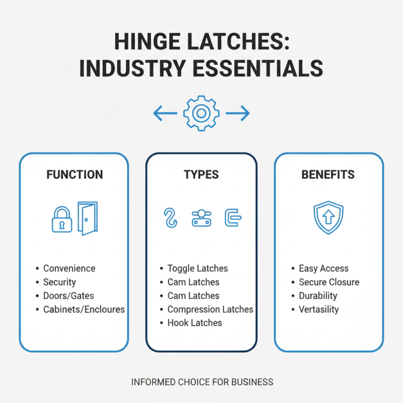 Best Wholesale China Hinge Latch Options for Your Business Needs?