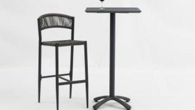 Outdoor PE Rattan Counter Pub Chair for Home Bar Gym Restaurant High Capacity Bar Stool AD872005BAR